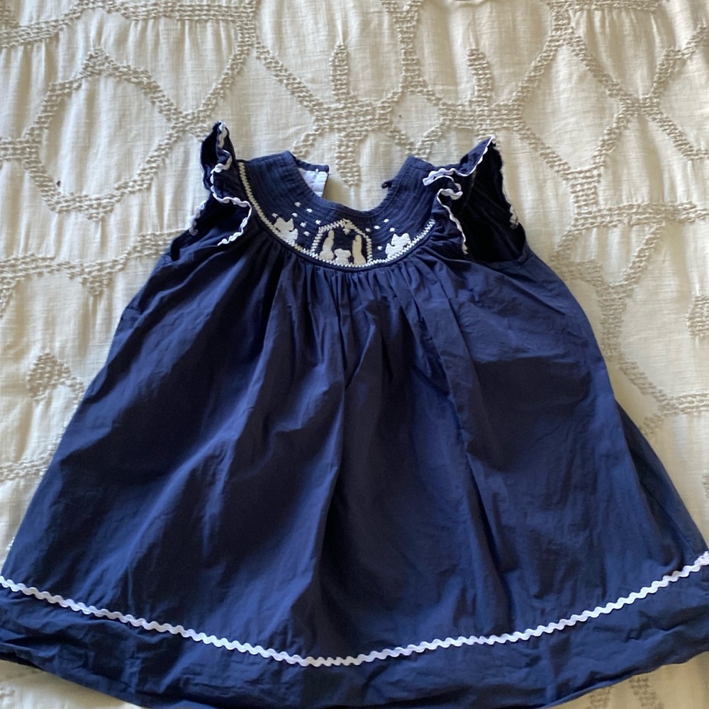 Lil Cactus Smocked Sleeveless Nativity Dress | Sz 2T